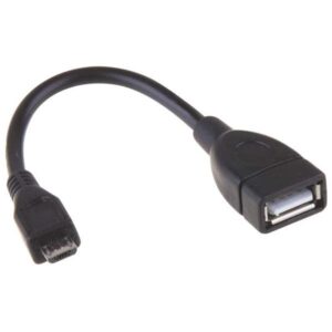 EMOS USB / MicroUSB, 15cm, OTG černý