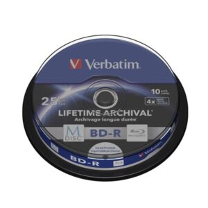 Verbatim Printable BD-R M-Disc 25GB, 4x, 10-cake (43825)