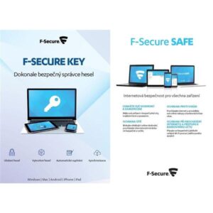F-Secure TOTAL, 3 zařízení / 1 rok + KEY Premium X zařízení / 2 roky (FCFTBR1N003G1KEY)