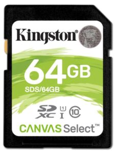 Kingston Canvas Select SDXC 64GB UHS-I U1 (80R/10W) (SDS/64GB)