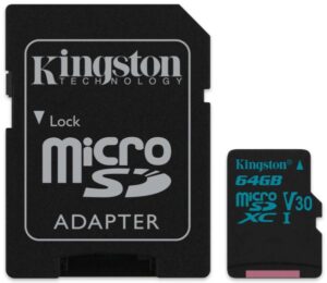 Kingston Canvas Go! MicroSDXC 64GB UHS-I U3 (90R/45W) + adapter (SDCG2/64GB)