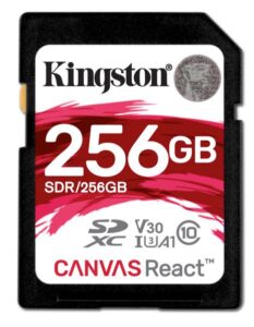 Kingston Canvas React SDXC 256GB UHS-I U3 (100R/80W) (SDR/256GB)