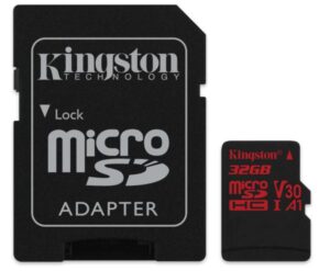 Kingston microSDHC 32GB UHS-I U3 (100R/70W) + adaptér (SDCR/32GB)