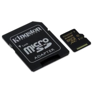 Kingston MicroSDXC 64GB UHS-I U3 (90R/45W) + SD adapter černá (SDCG/64GB)