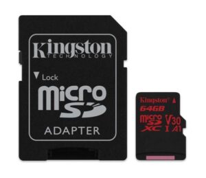 Kingston Canvas React microSDXC 64GB UHS-I U3 (100R/80W) + adaptér (SDCR/64GB)