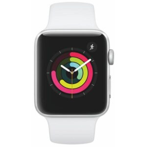 Apple Watch Series 3 GPS 42mm pouzdro ze stříbrného hliníku - bílý sportovní řemínek (MTF22CN/A)