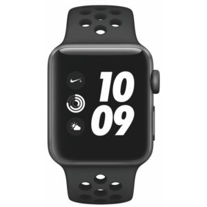 Apple Watch Nike+ Series 3 GPS 38mm pouzdro z vesmírně šedého hliníku - antracitový/černý sportovní řemínek Nike (MTF12CN/A)