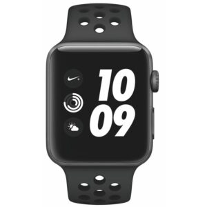 Apple Watch Nike+ Series 3 GPS 42mm pouzdro z vesmírně šedého hliníku - antracitový/černý sportovní řemínek Nike (MTF42CN/A)