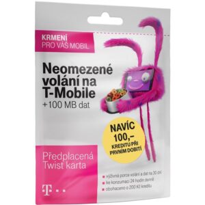 T-Mobile SIM s kreditem T-mobile Twist V síti 200 Kč kredit - hlasové volání (719100)