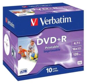 Verbatim Printable DVD+R 4,7GB, 16x, jewel box, 10ks (43508)
