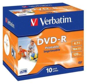 Verbatim DVD-R 4.7GB, 16x, printable, jewel box, 10ks (43521)