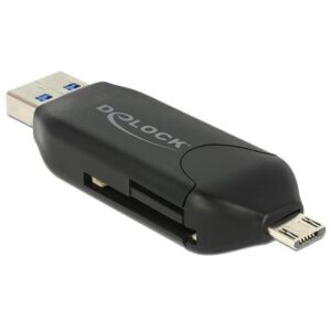 DeLock Micro USB, USB 3.0, OTG, SD/micro SD černá (91734)