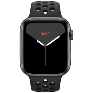 Apple Watch Nike Series 5 GPS 44mm pouzdro z vesmírně šedého hliníku - antracitový/černý sportovní řemínek Nike (MX3W2HC/A)