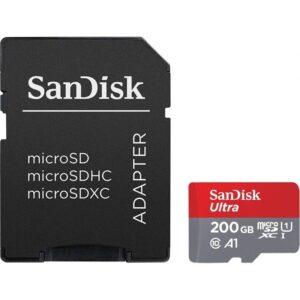 Sandisk Micro SDXC Ultra 200GB UHS-I U1 (100R) + adapter (SDSQUAR-200G-GN6MA)