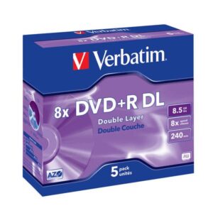 Verbatim DVD+R DualLayer, 8,5GB, 8x, 5ks (43541)
