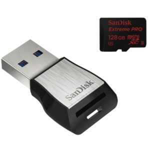 Sandisk Micro SDXC Extreme Pro 128GB + USB 3.0 čtečka (SDSQXPJ-128G-GN6M3)