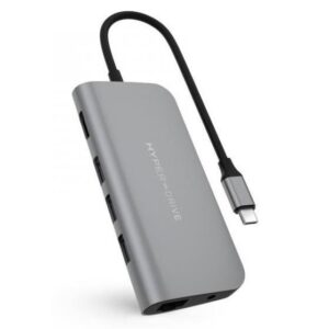 HyperDrive pro iPad Pro, MacBook Pro/Air USB-C/HDMI, 3x USB 3.0, RJ45, USB-C, SD, Micro SD, 3,5mm jack šedý (HY-HD30F-GRAY)