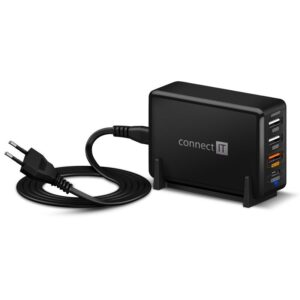 Connect IT 3xUSB, 1xUSB-C, QC, 65W PD černá (CWC-4090-BK)