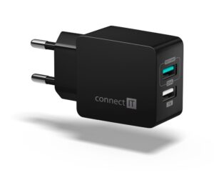 Connect It nabíječka pro mobil Fast Charge Cwc-2015-bk, černý