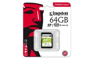 Kingston paměťová karta 64Gb Sdhc Canvas Class10 Uhs-i 80Mb / s Read Flash Card