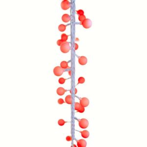 Emos vánoční dekorace Zy2024t 40 Led světelný řetěz – kuličky 2,5 cm, 4 m, červená, časovač