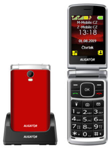 Aligator mobilní telefon V710 Senior červená