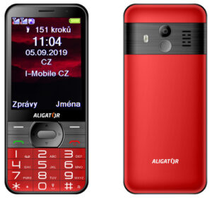 Aligator mobilní telefon A900 Senior červená
