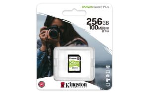 Kingston paměťová karta Canvas select plus microSDXC 256Gb Class 10 + Sd adaptér