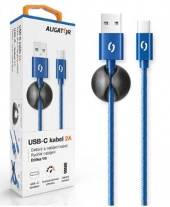 Aligator kabel Datový kabel premium 2A, Usb-c, modrý Datkp15