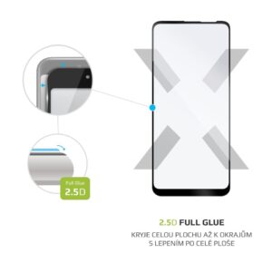 tvrzené sklo pro mobilní telefon Ochranné tvrzené sklo Fixed Full-cover pro Samsung Galaxy A11, lepení přes celý displej, černé