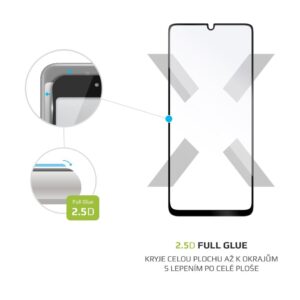 tvrzené sklo pro mobilní telefon Ochranné tvrzené sklo Fixed Full-cover pro Samsung Galaxy A31, lepení přes celý displej, černé