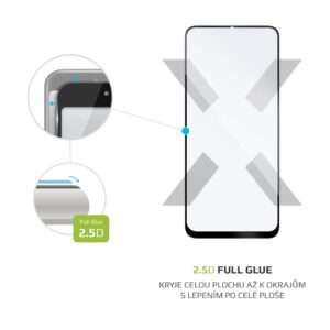 tvrzené sklo pro mobilní telefon Ochranné tvrzené sklo Fixed Full-cover pro Realme 6 Pro, lepení přes celý displej, černé