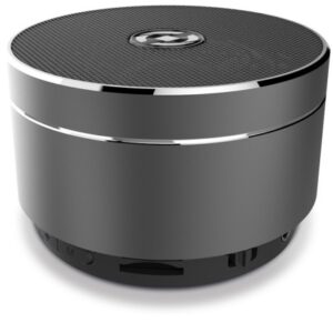 bezdrátový reproduktor Bluetooth reproduktor Celly Speaker, hliníková konstrukce, černo-stříbrná