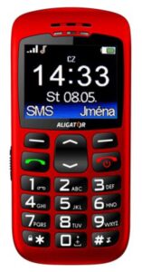 Aligator mobilní telefon A670 Senior Red