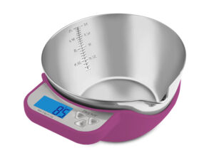 Beper kuchyňská váha 90114-F elektronická nerezová kuchyňská váha do 5kg, fialová