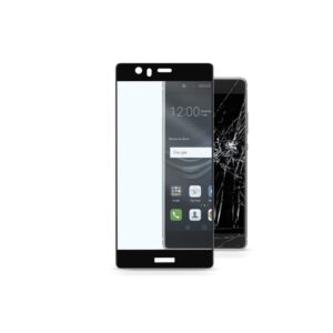 tvrzené sklo pro mobilní telefon Ochranné tvrzené sklo pro celý displej Cellularline Capsule pro Huawei P9, černé