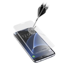 tvrzené sklo pro mobilní telefon Ochranné zaoblené tvrzené sklo pro celý displej Cellularline Glass pro Samsung Galaxy S7 Edge, čiré